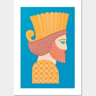 Ancient Persian Warrior Pop Art Posters and Art